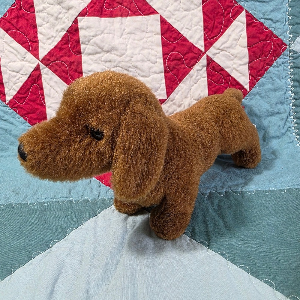 Douglas Cuddle Toys Dachshund Weiner Dog Plush 9" Brown Stuffed Animal 4057.1